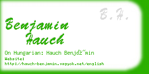 benjamin hauch business card